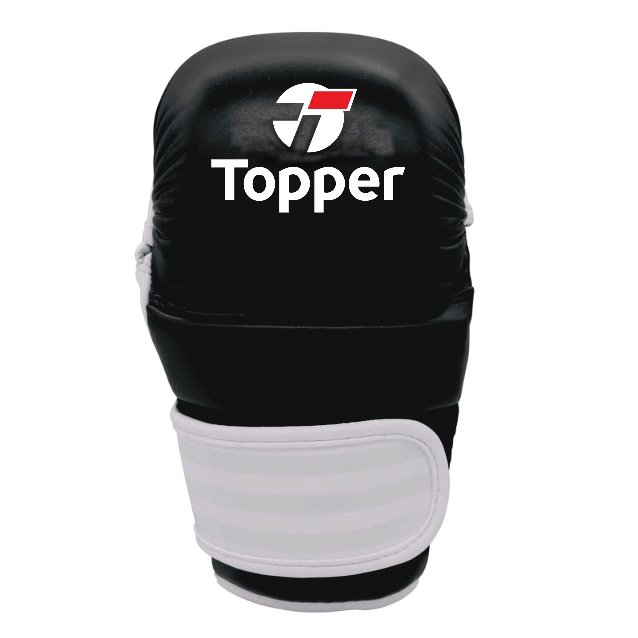 Luva de Boxe Topper Combat – Preta com Detalhes Brancos